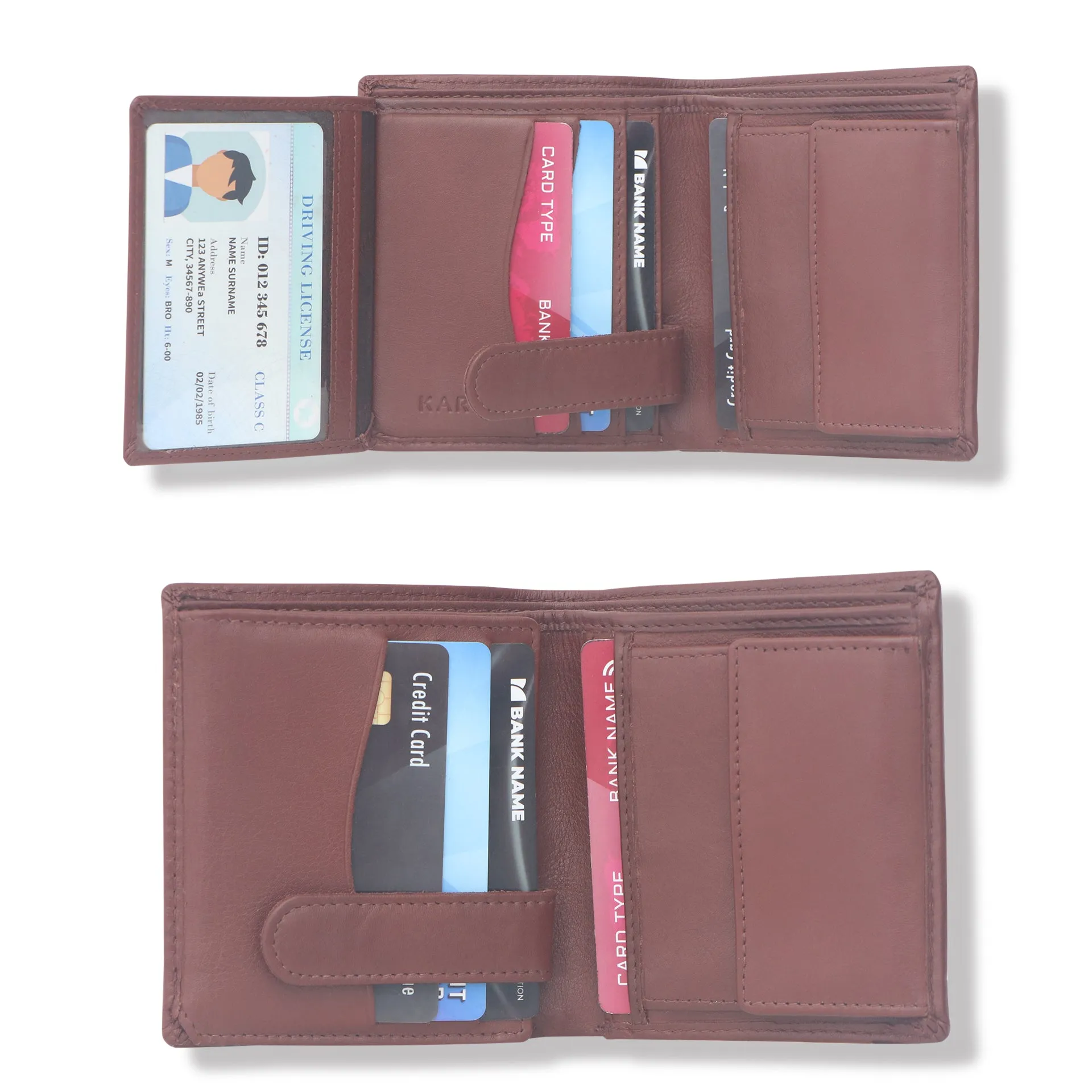 10026 Black & Blue Bifold Wallet