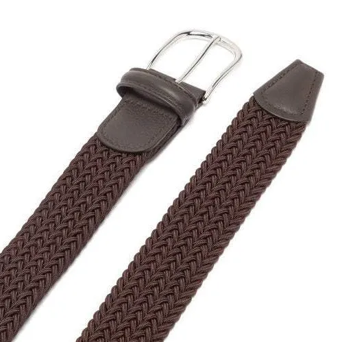 3.5cm Woven Elastic Belt (Brown)