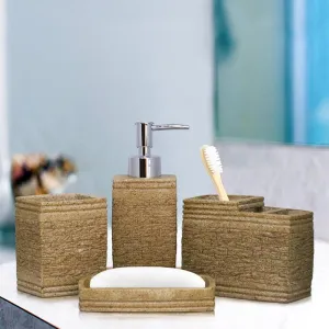 Amgo Bathroom Set - Brown