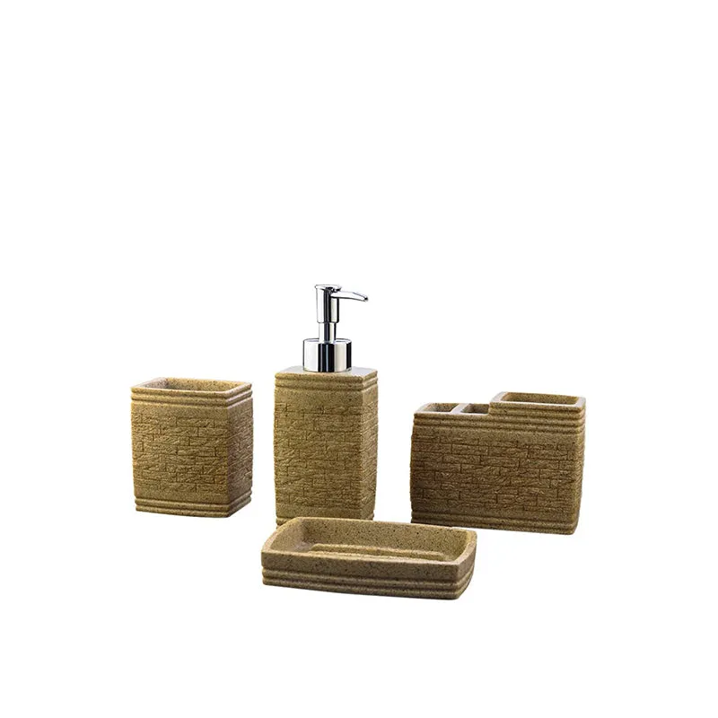 Amgo Bathroom Set - Brown