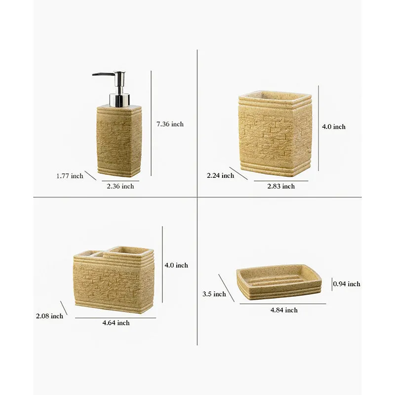 Amgo Bathroom Set - Brown