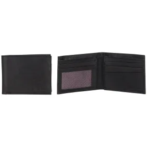 Ben Sherman Men's Manchester Slim Bifold Full-Grain Leather RFID Minimalist Gift Box Wallet Slim Wallet Black Marble Bi-Fold