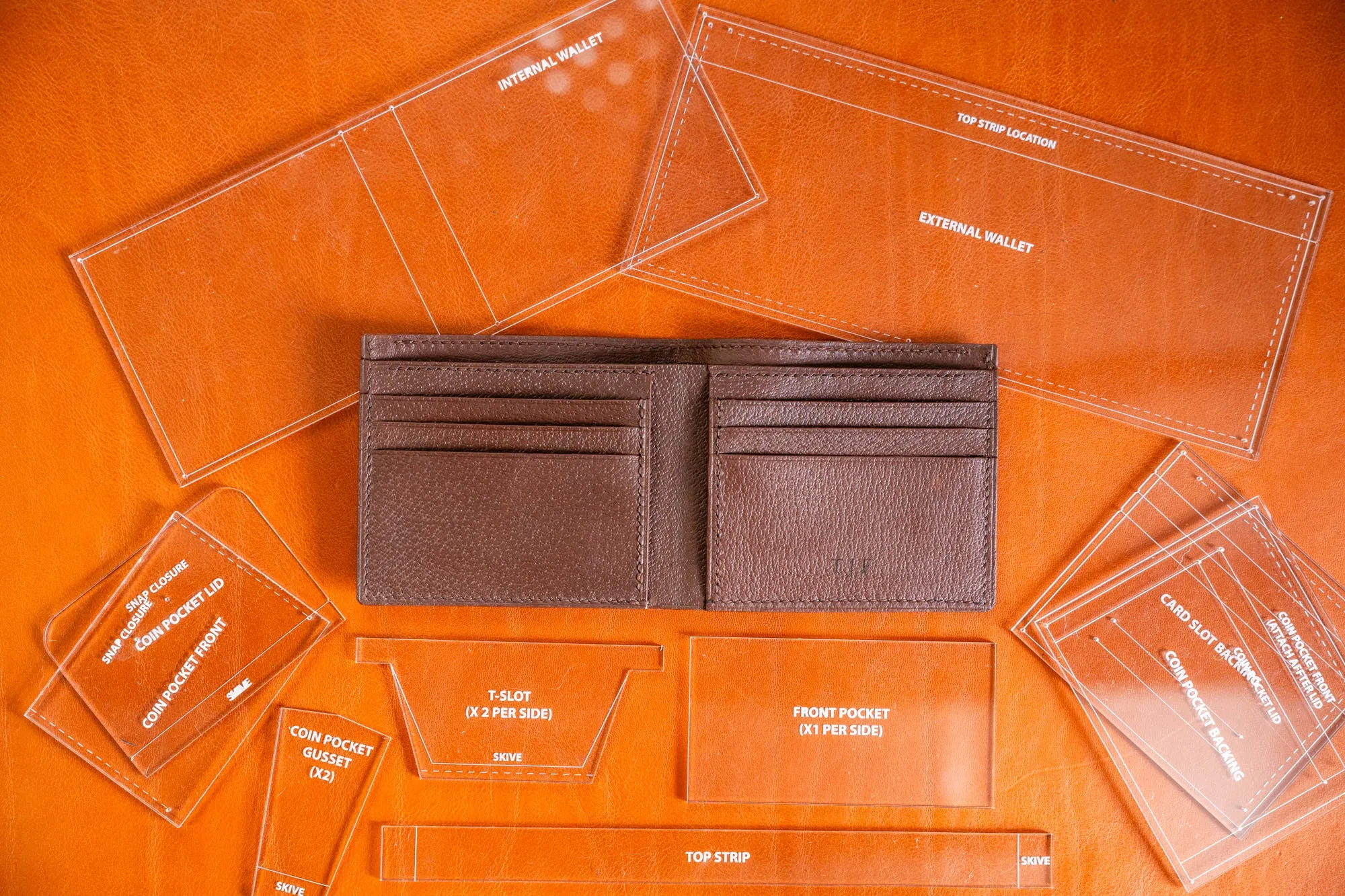Bifold Wallet with Coin Pocket - Acrylic Template