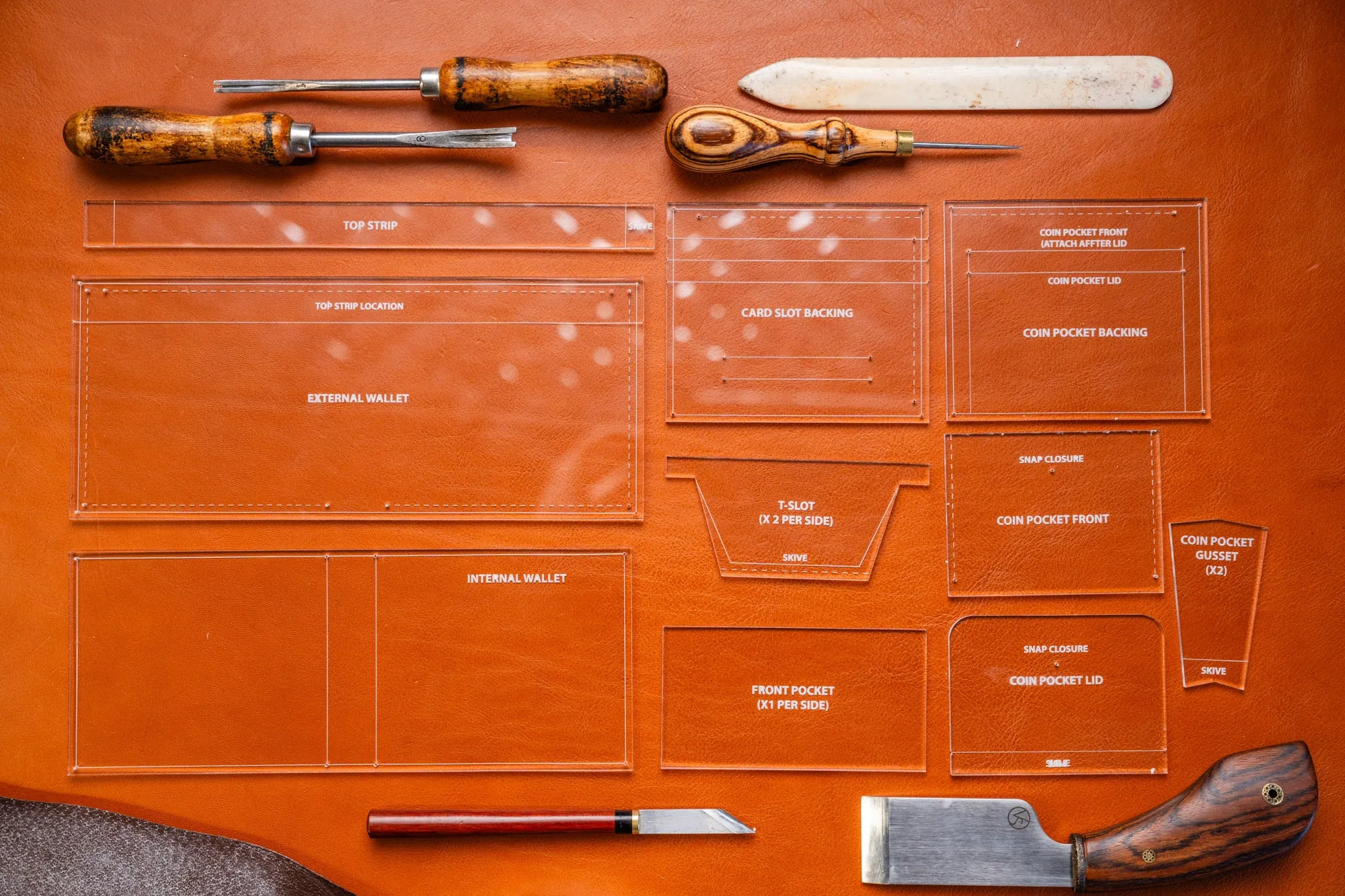 Bifold Wallet with Coin Pocket - Acrylic Template