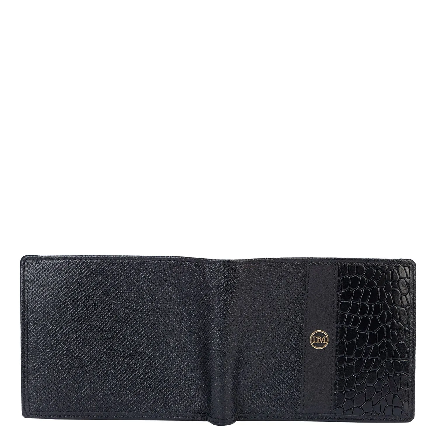 Black Bifold Leather Mens Wallet