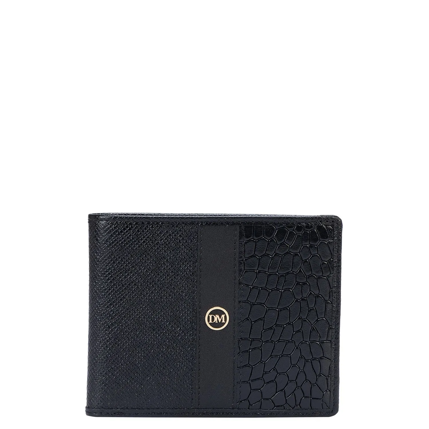 Black Bifold Leather Mens Wallet