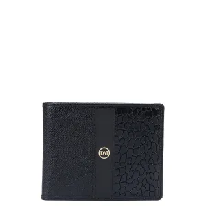 Black Bifold Leather Mens Wallet