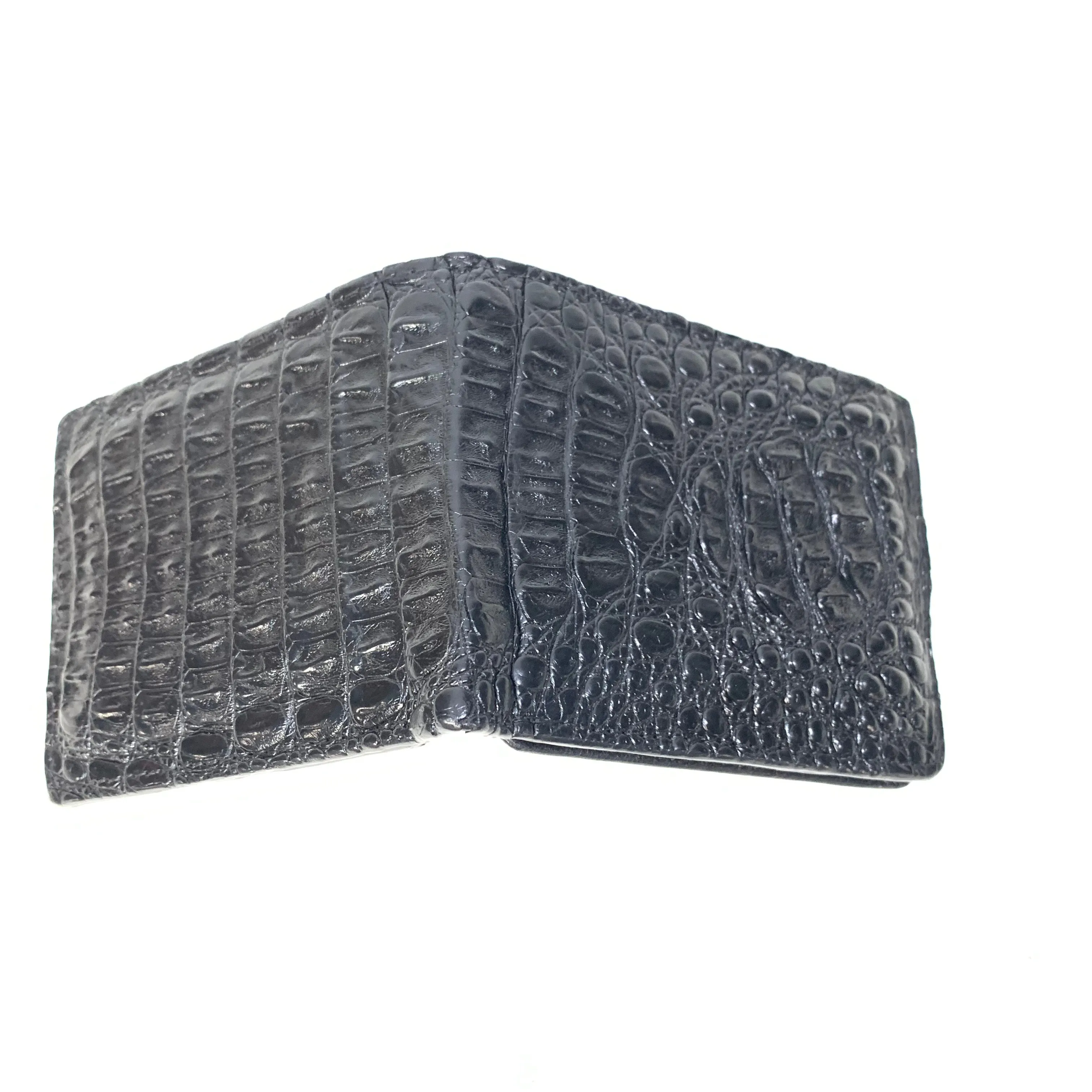 Black Crocodile Hornback Wallet