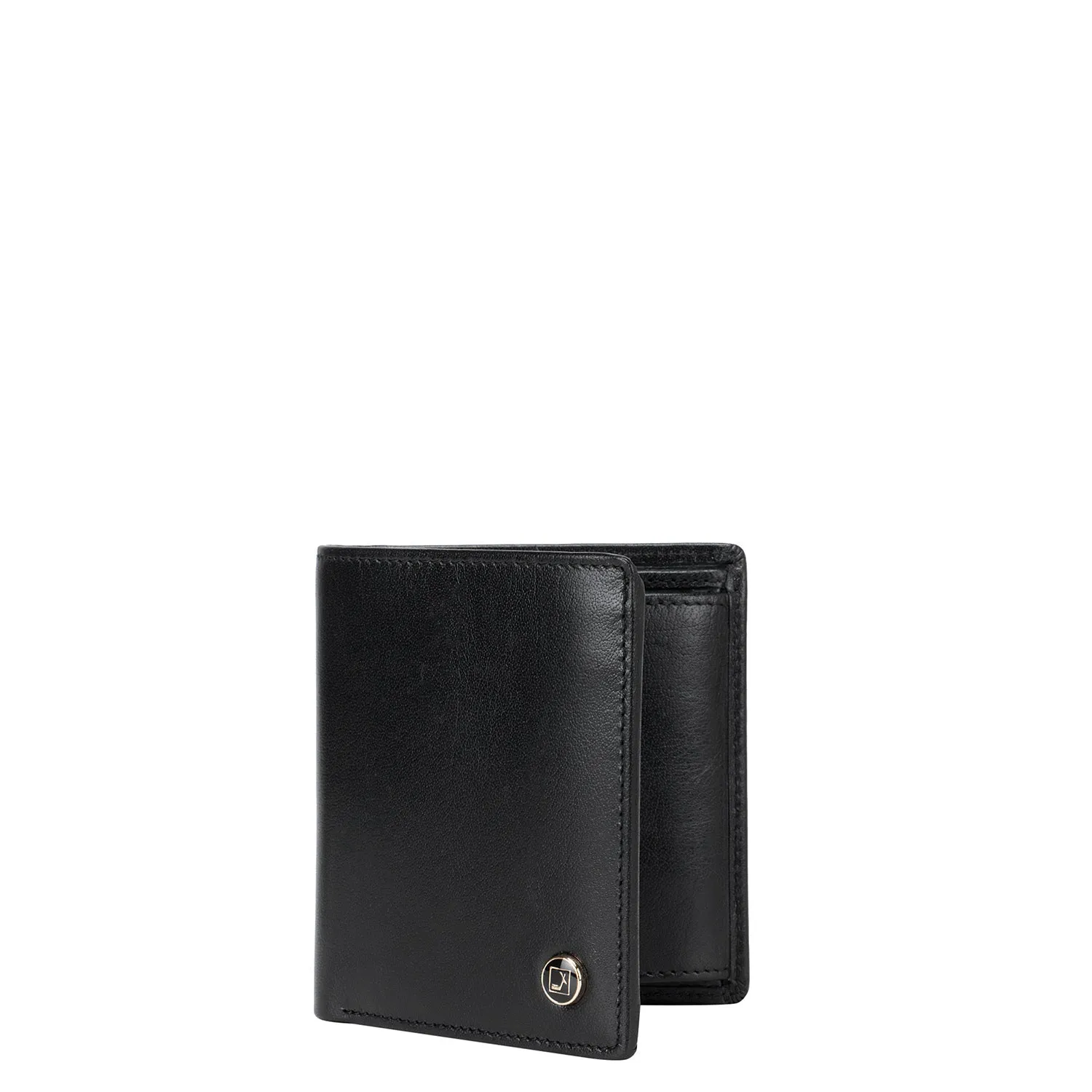 Black Plain Mens Wallet