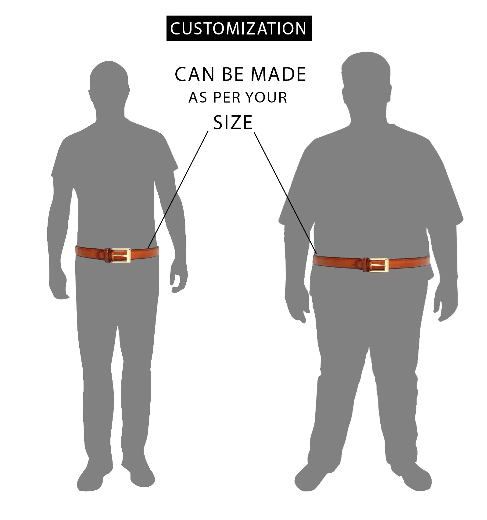 Black With Silver Square Buckle Hand Painted Leather Formal Belt For Men