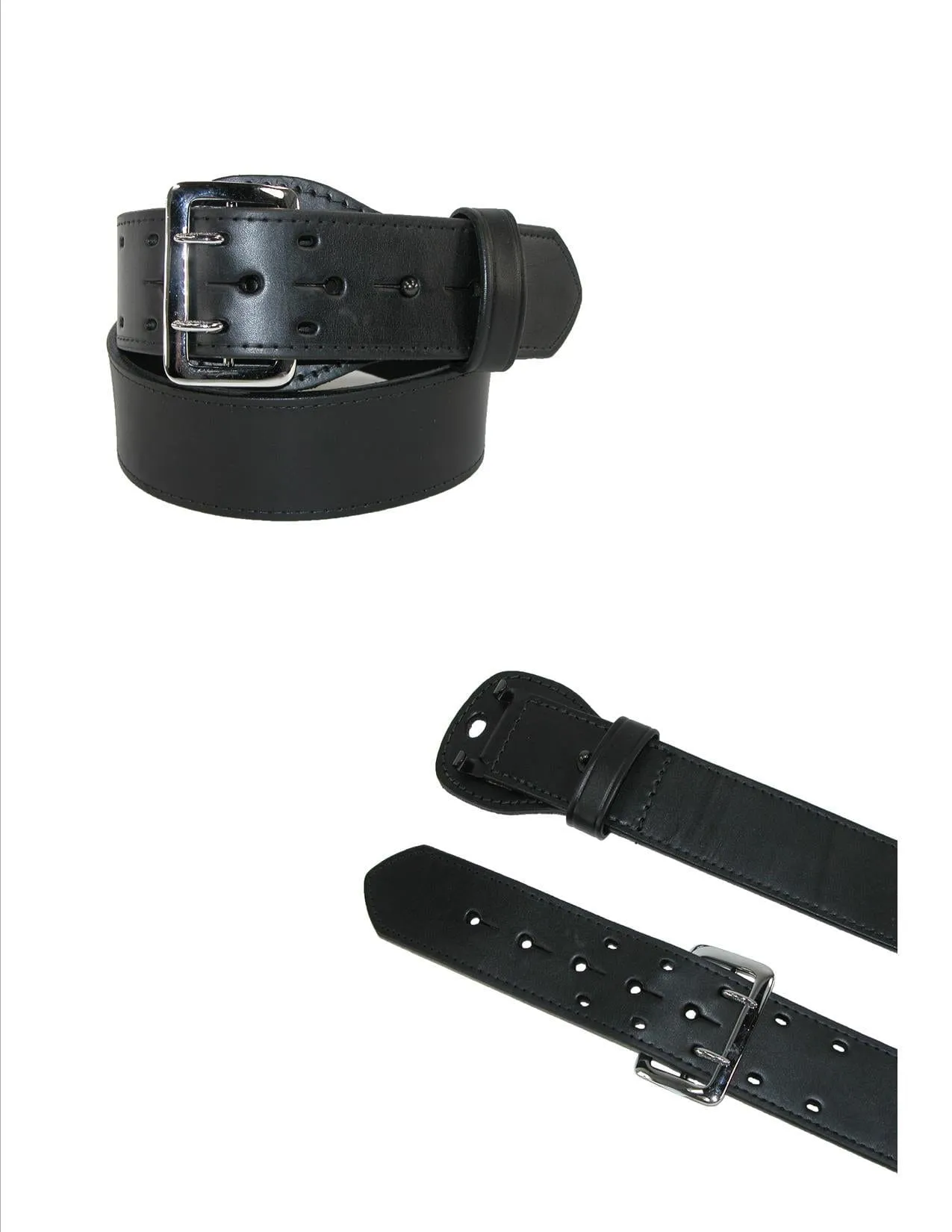 Boston Leather Men's Fully Lined Sam Browne Leather Work Belt