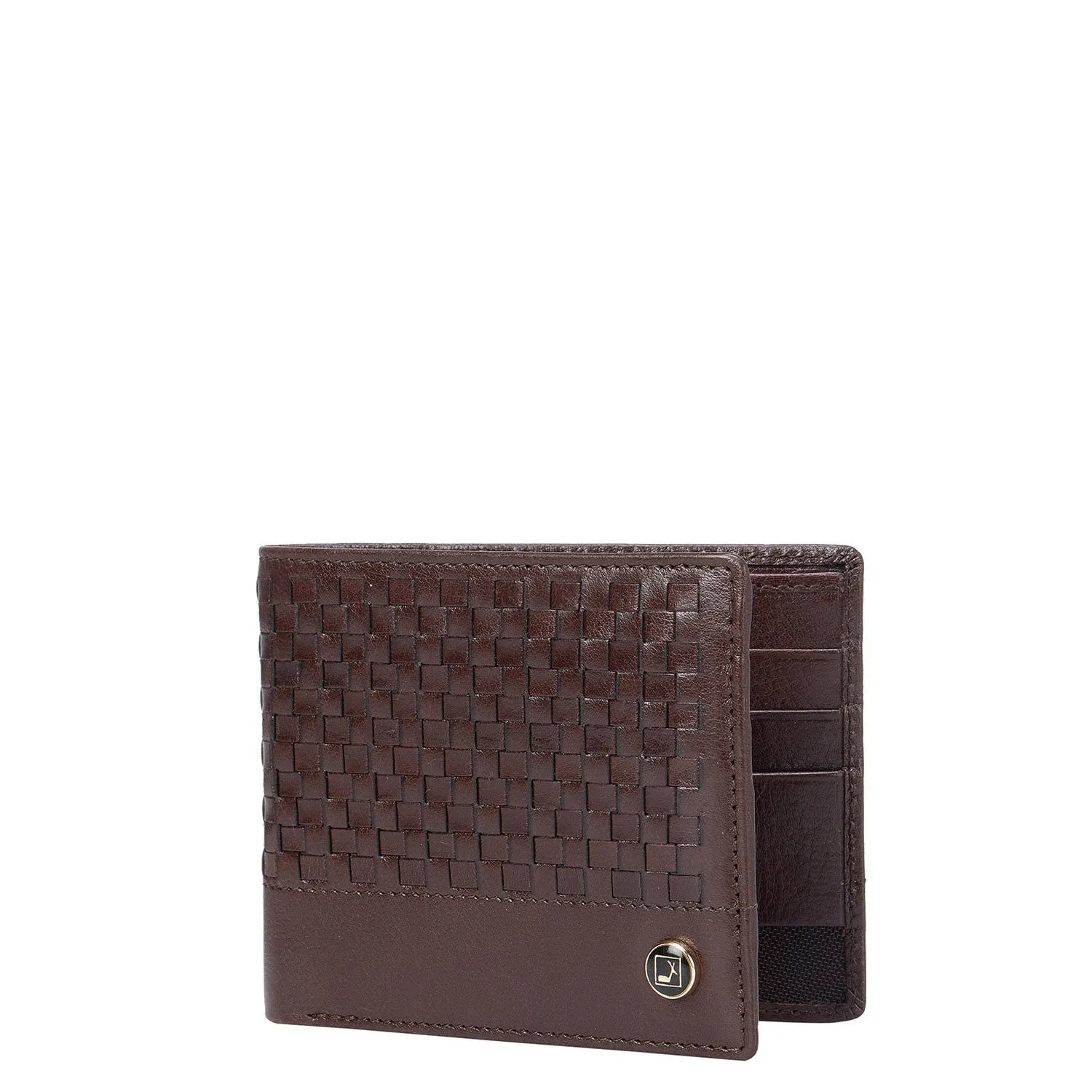 Brown Mat and Plain Men's Bifold Wallet