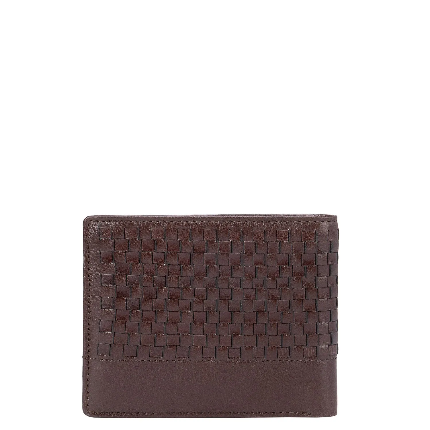 Brown Mat and Plain Men's Bifold Wallet