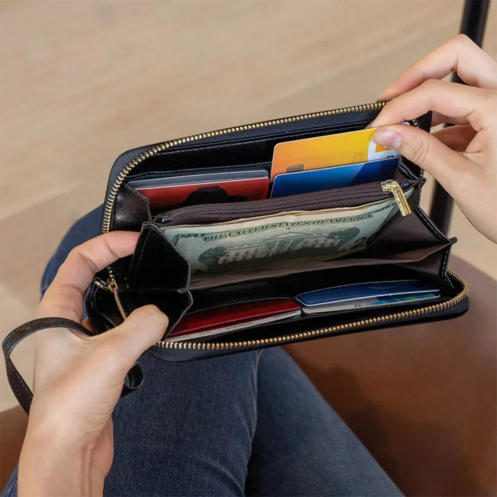 Butterfly Lover Zip Around Leather Wallet