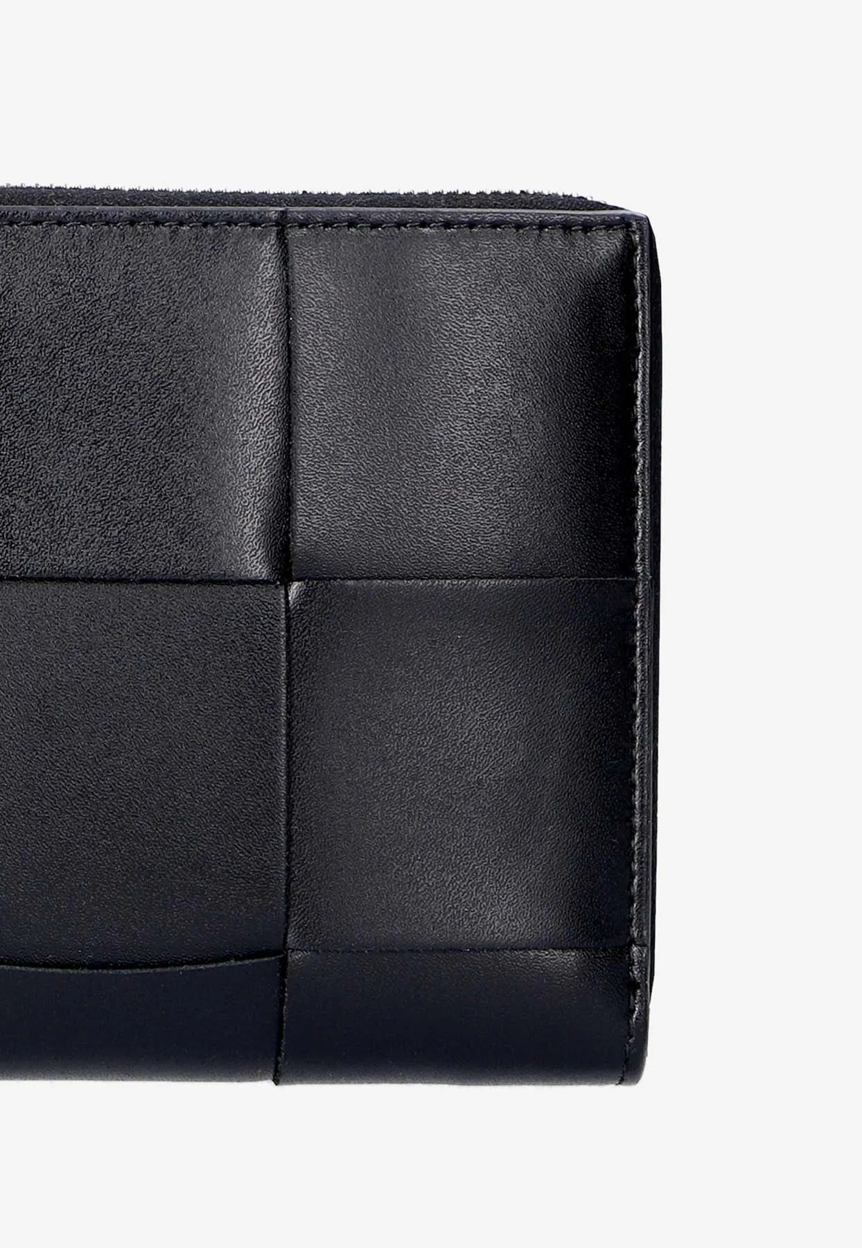 Cassette Zip-Around Intreccio Leather Wallet