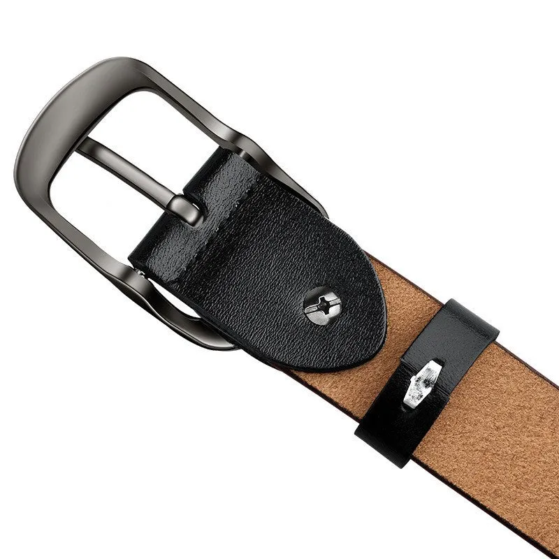 Cheeky X  Genuine Leather 110-120CM Womens Belt Pin Buckle Top Layer Cow Leather(Khaki)