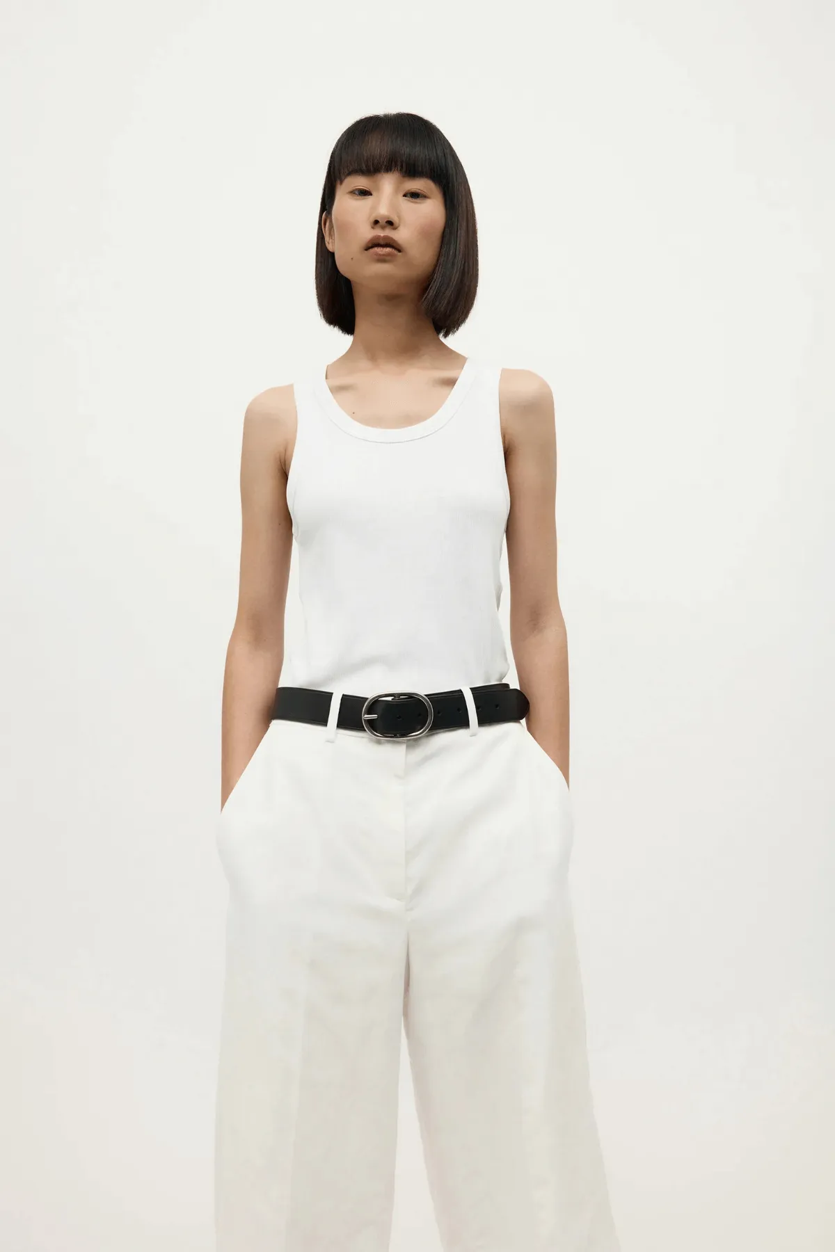 CLASSIC WIDE BELT BLACK/SILVER