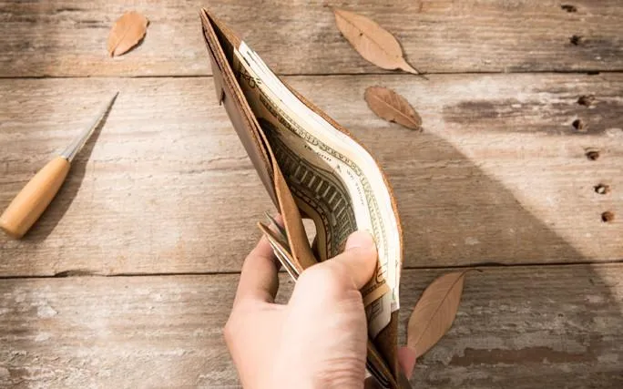 Coffee Cool Leather Mens Small Wallet Bifold Vintage Slim billfold Wallet for Men