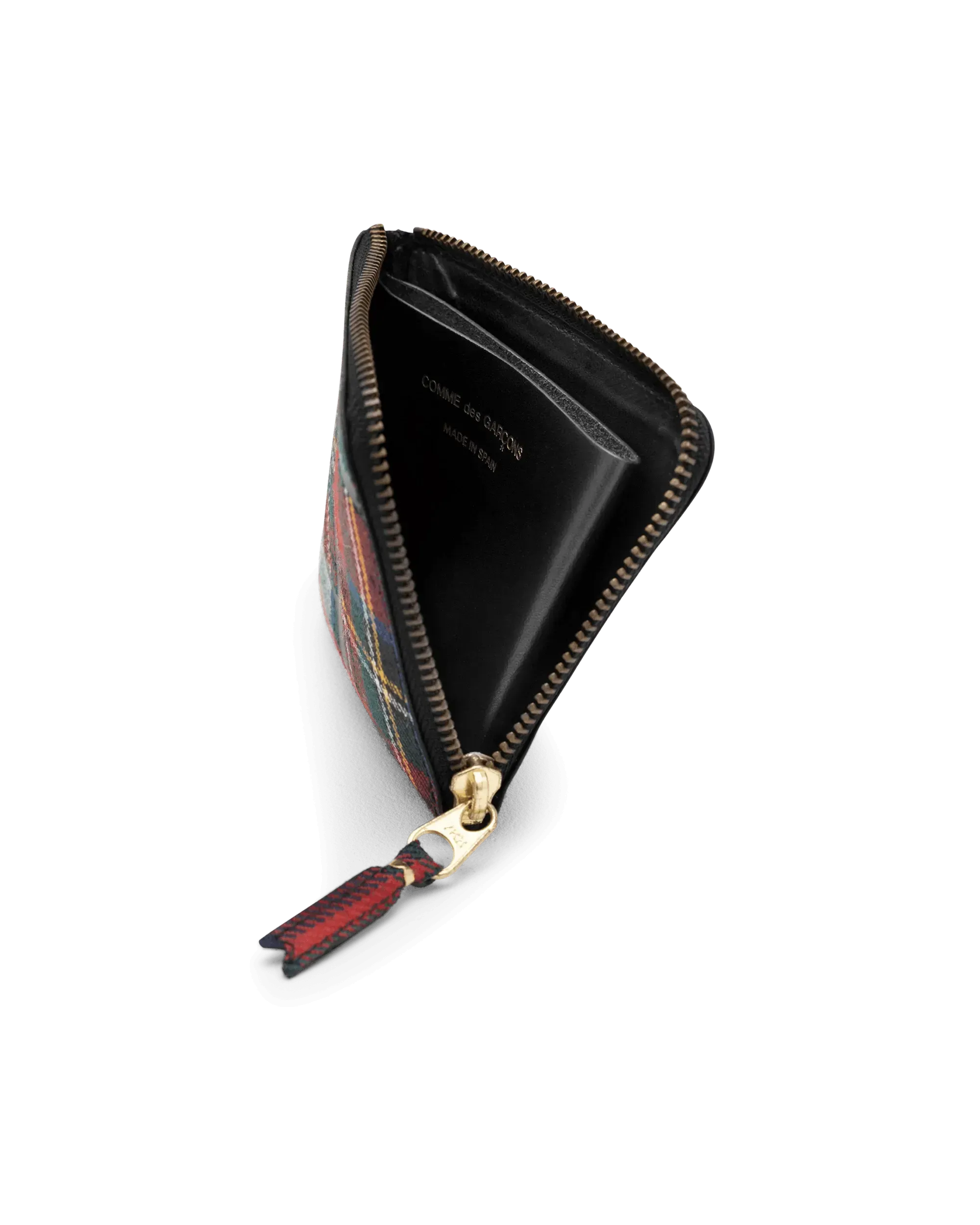 Corner Zip Tartan Patchwork Wallet