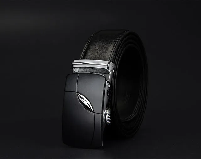 COWATHER 2017 cow genuine leather belts for men automatic alloy buckle black brown color  free shipping cz035
