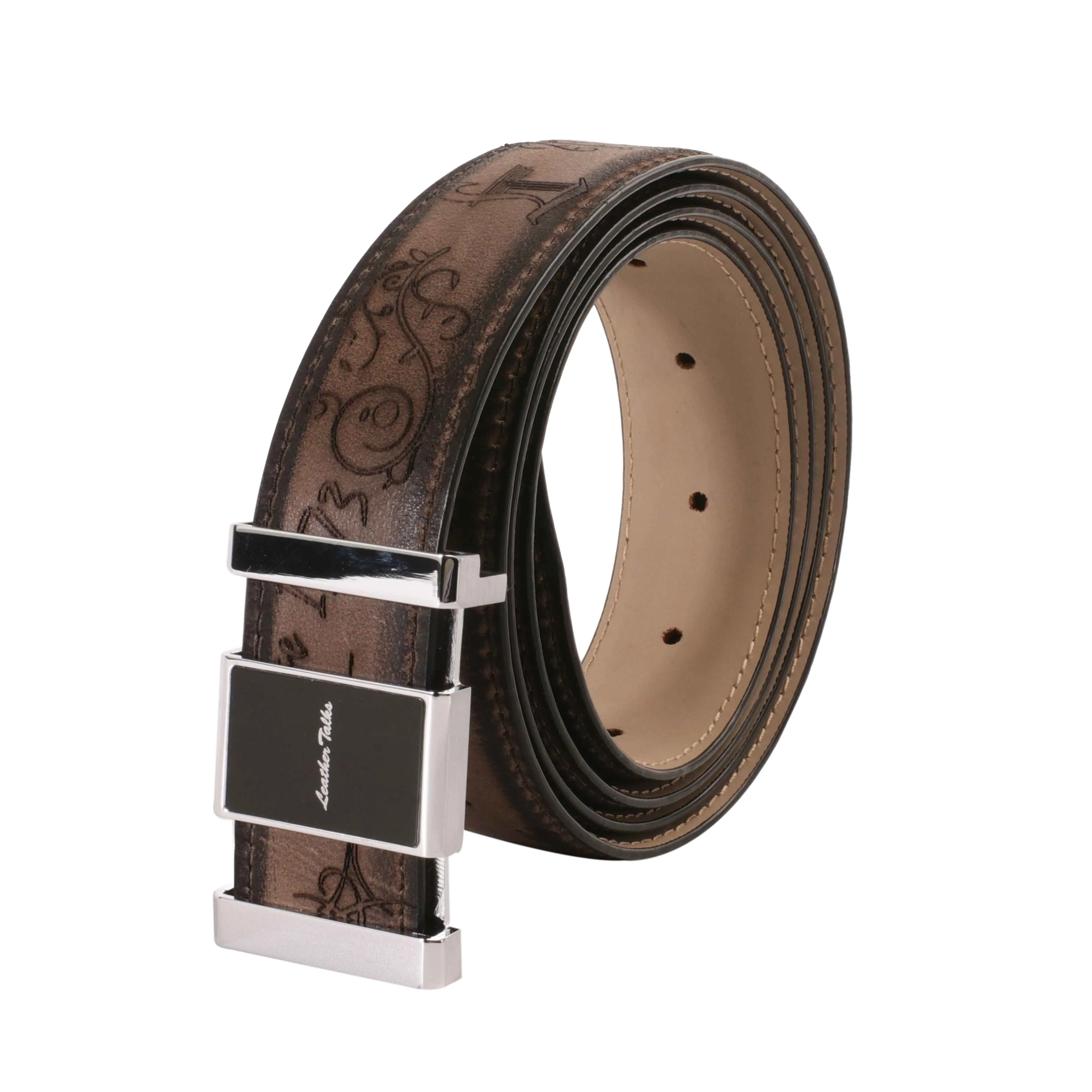 Crawford | Pure Leather Belt for Men | 100% Genuine Leather | Lifetime Warranty | Color: Grey