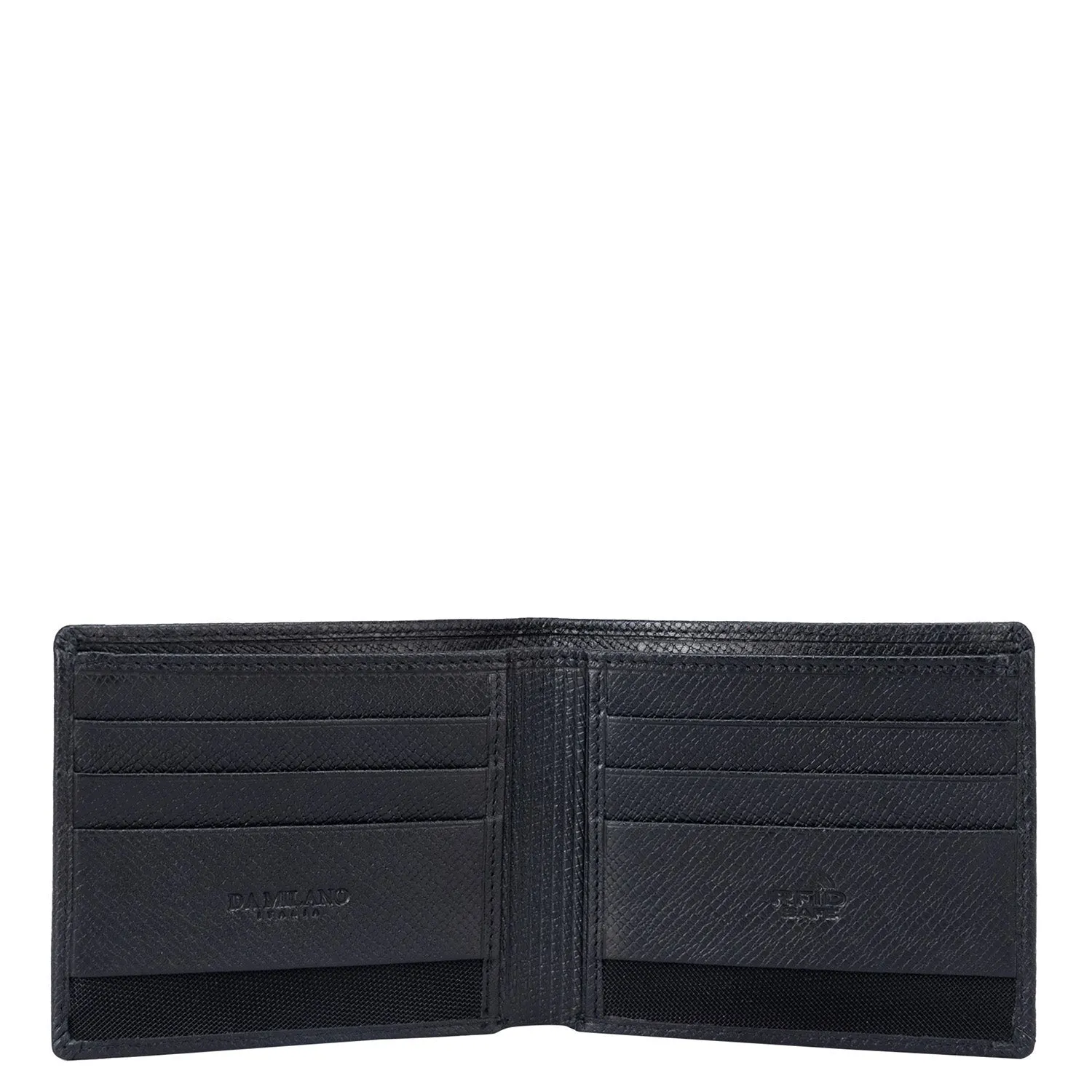 Croco Leather Mens Wallet - Black