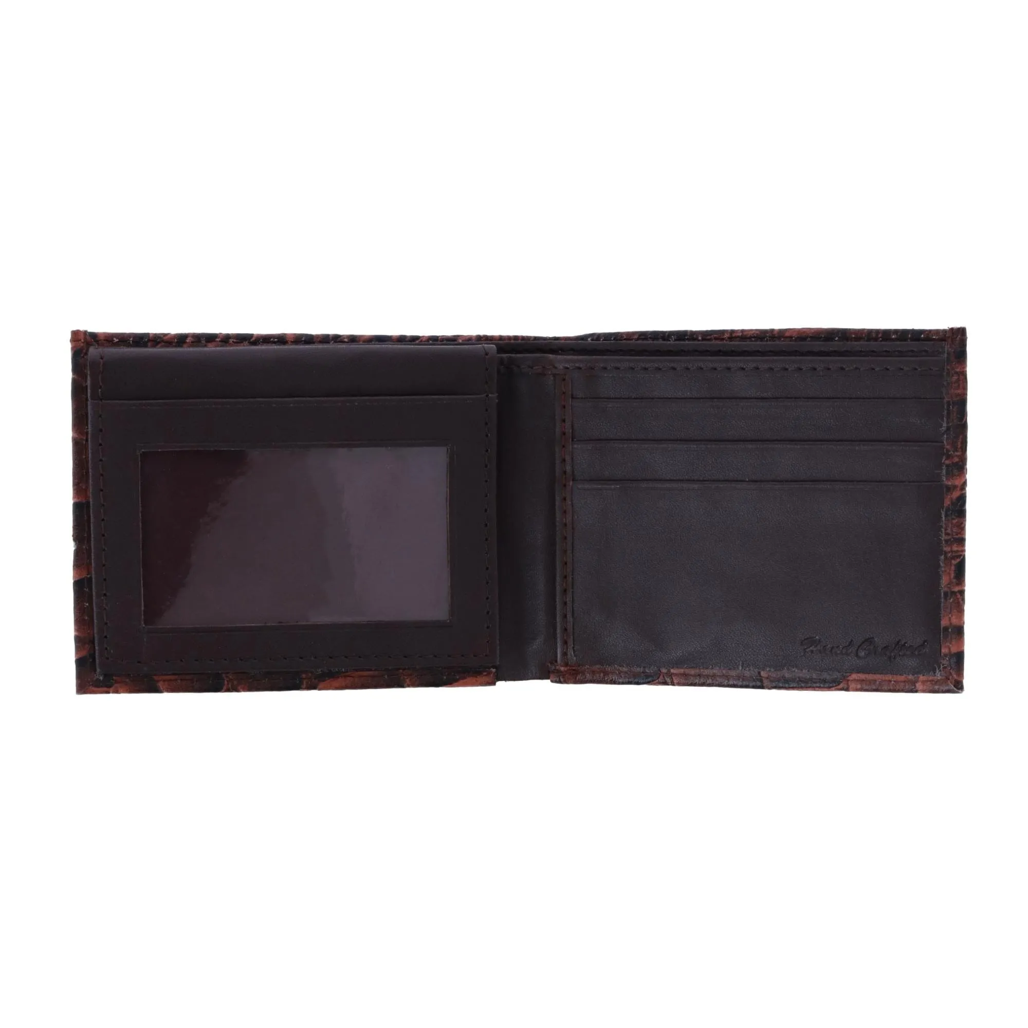 CTM® Men's Alligator Print Bifold Wallet