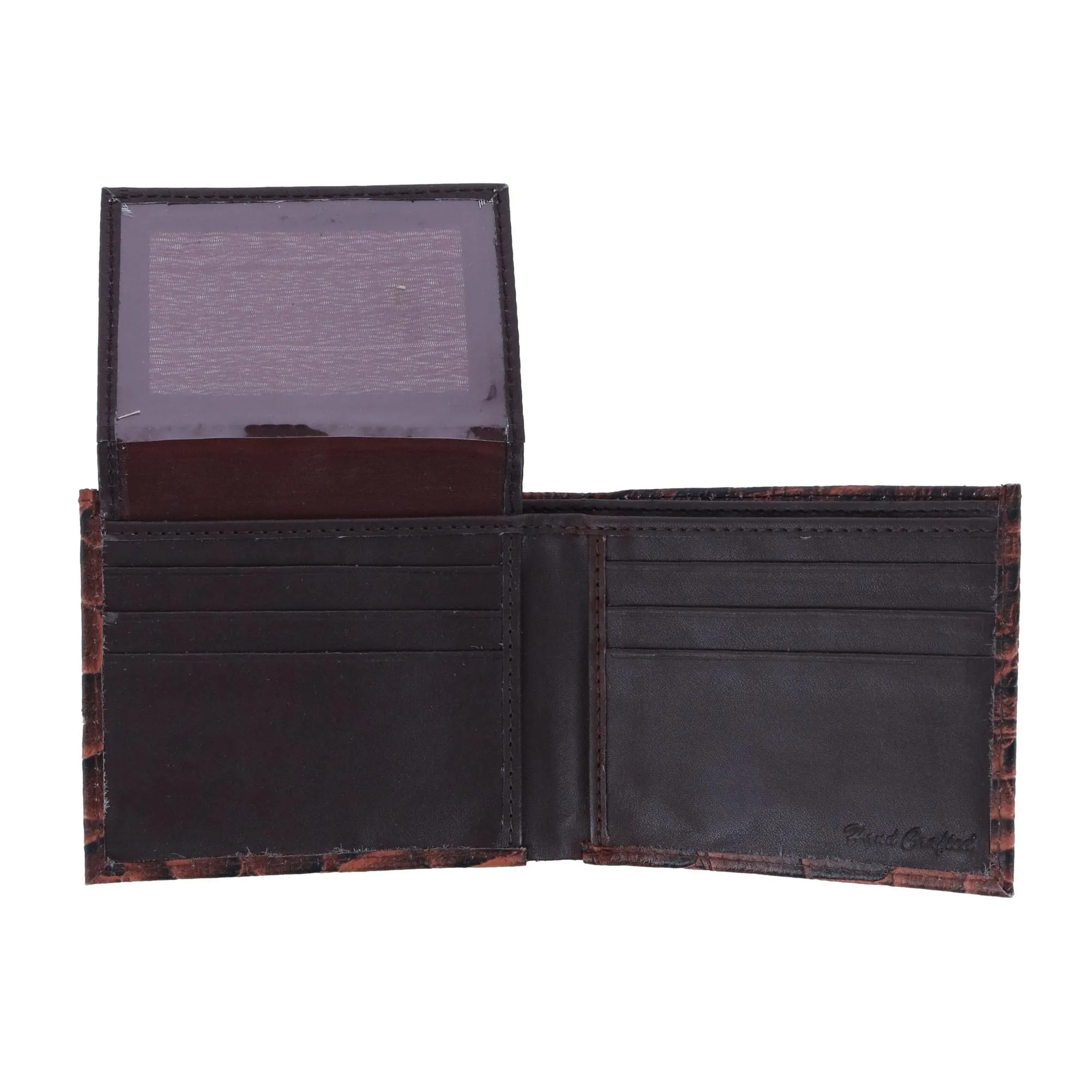 CTM® Men's Alligator Print Bifold Wallet