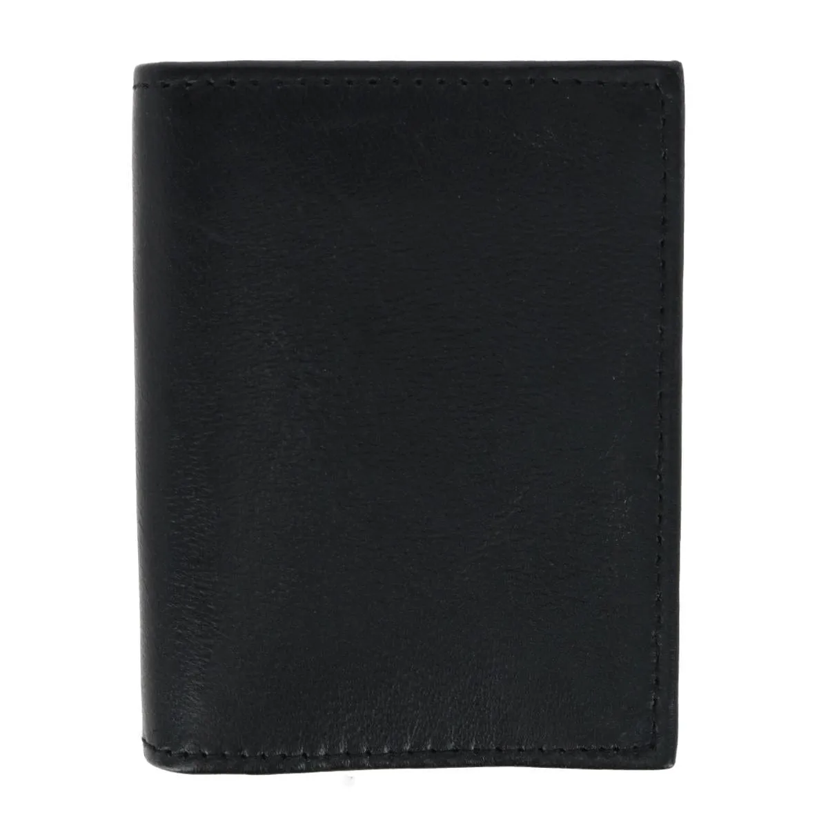 CTM® Men's Lambskin Bifold Wallet with Center Flap