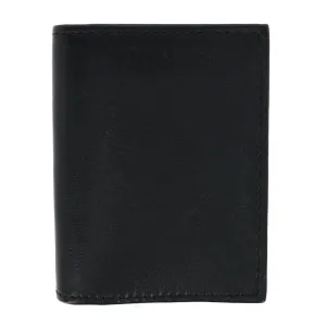 CTM® Men's Lambskin Bifold Wallet with Center Flap