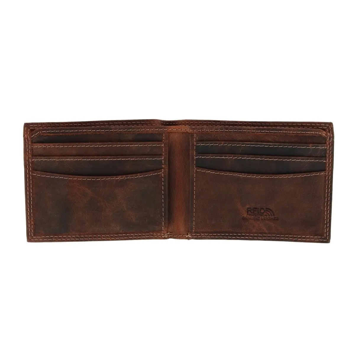 CTM® Men's Leather RFID Bifold Wallet