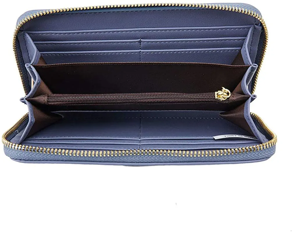 Cyanb Women Wallets Tassel Bifold Ladies Cluth Wristlet Wrist strap Long Purse
