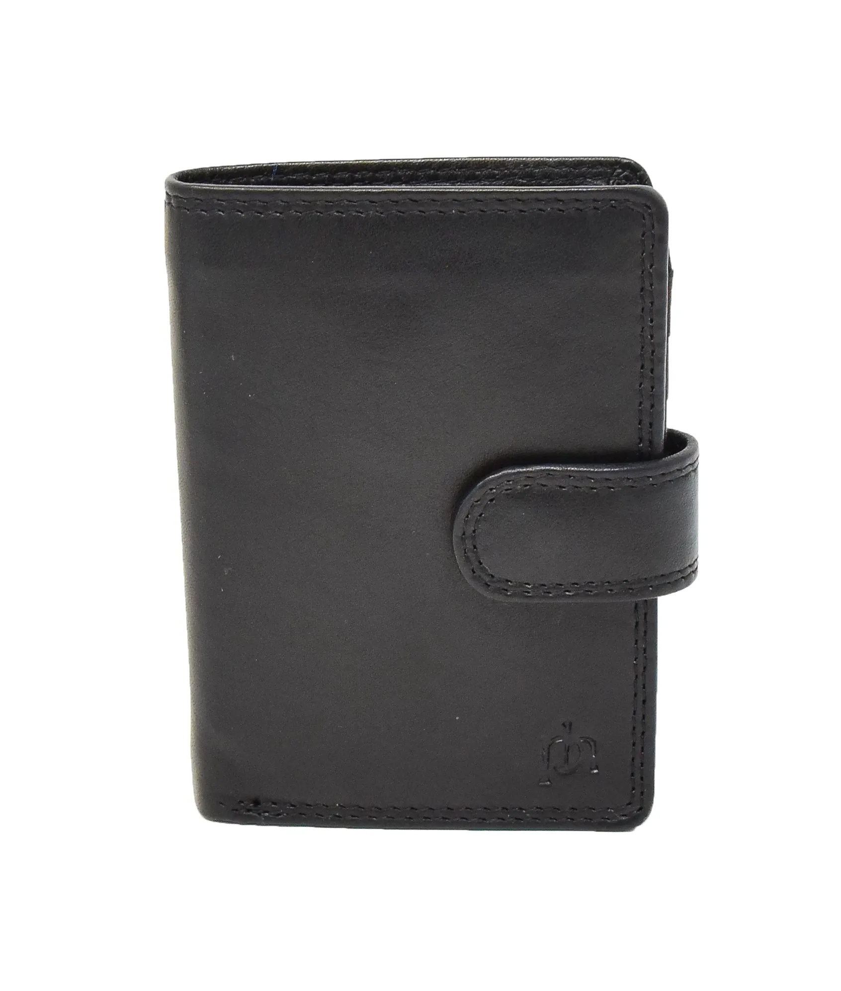 DR414 Small Leather Credit Card Wallet Black