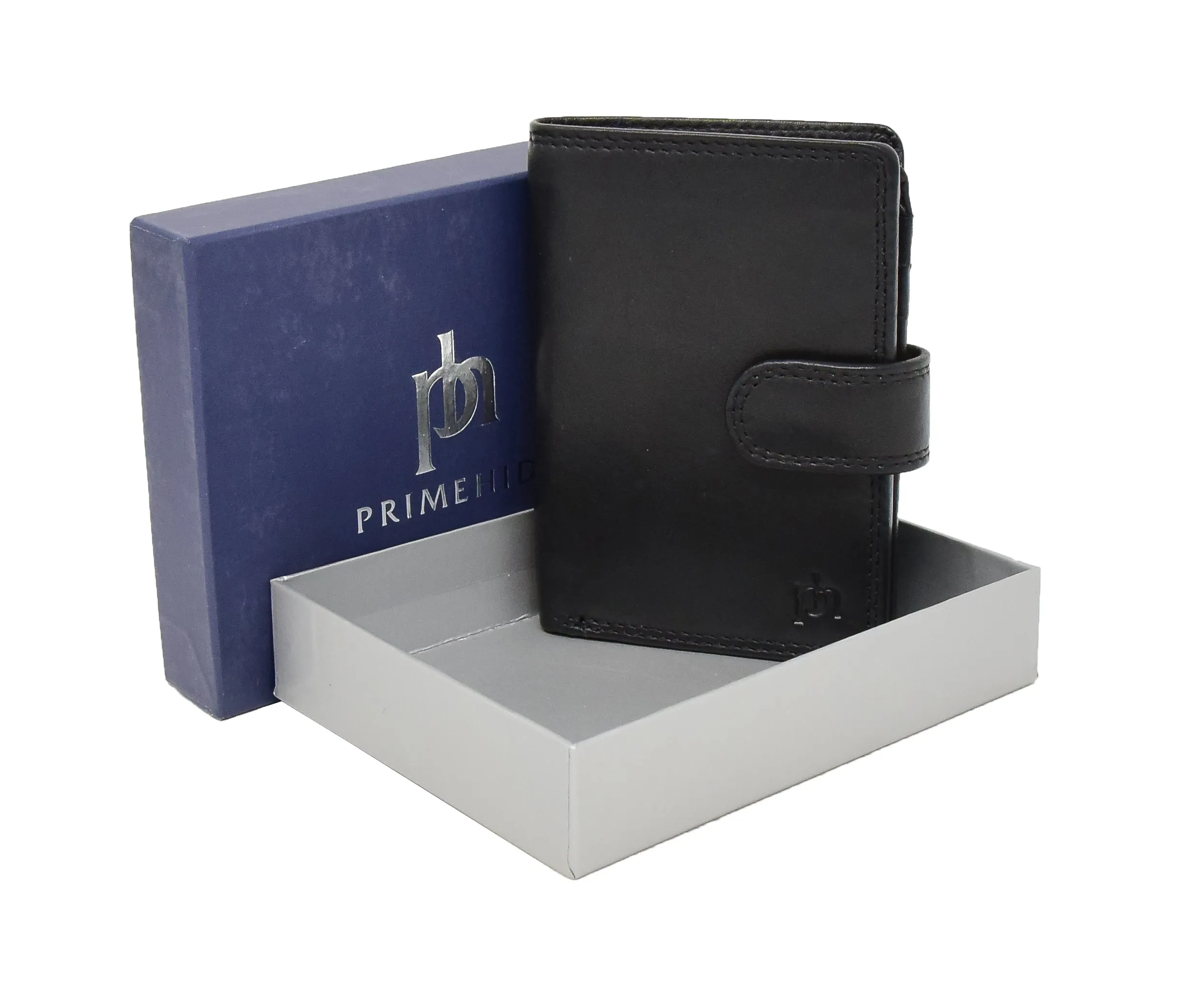 DR414 Small Leather Credit Card Wallet Black