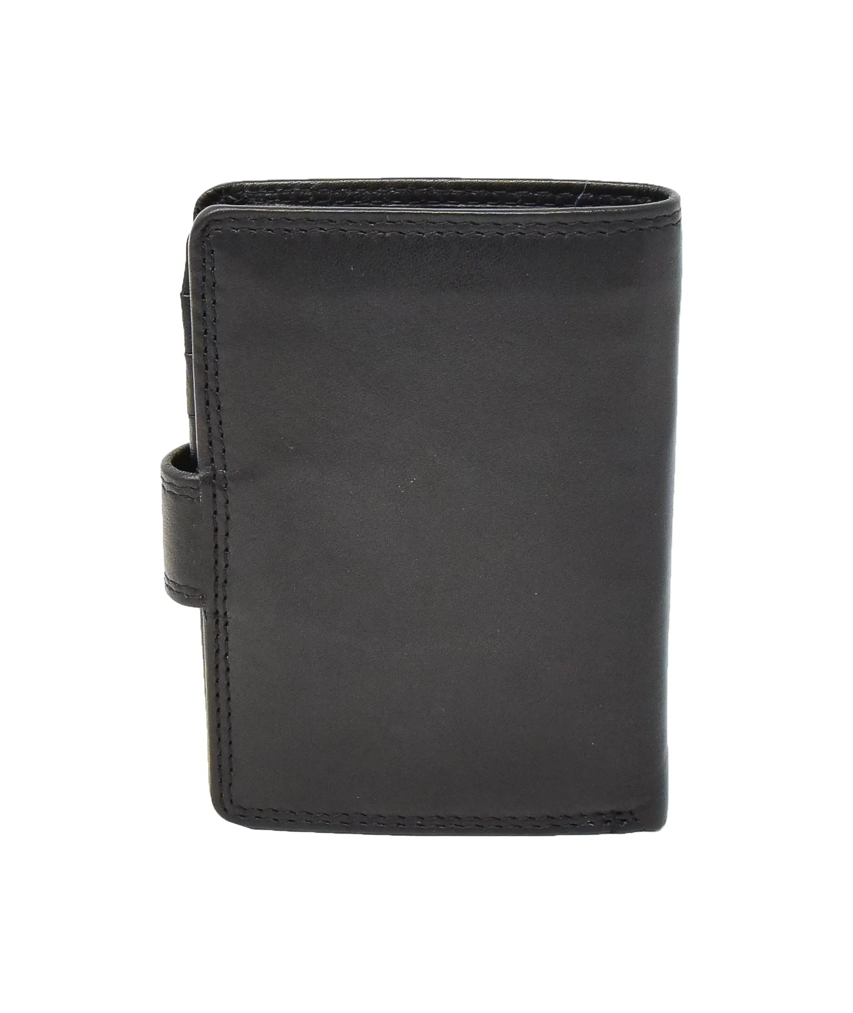 DR414 Small Leather Credit Card Wallet Black