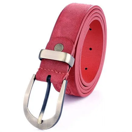 Fashion Leather women belt high quality Metal buckle cowhide leather belts for women
