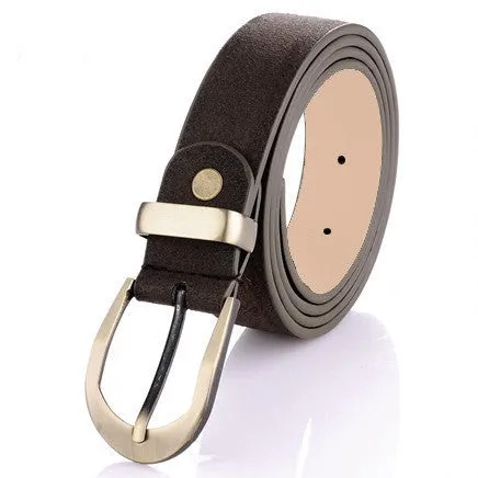 Fashion Leather women belt high quality Metal buckle cowhide leather belts for women