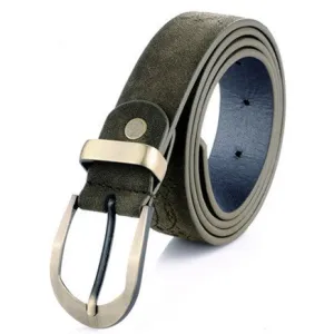 Fashion Leather women belt high quality Metal buckle cowhide leather belts for women