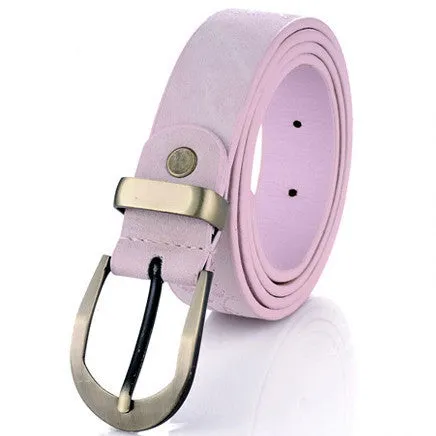 Fashion Leather women belt high quality Metal buckle cowhide leather belts for women