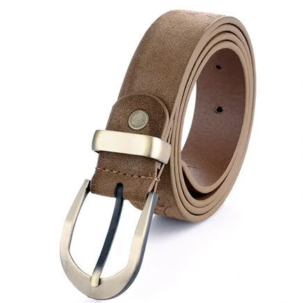 Fashion Leather women belt high quality Metal buckle cowhide leather belts for women