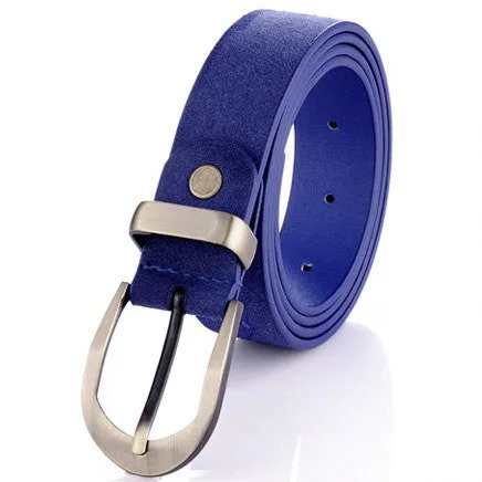 Fashion Leather women belt high quality Metal buckle cowhide leather belts for women