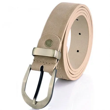 Fashion Leather women belt high quality Metal buckle cowhide leather belts for women