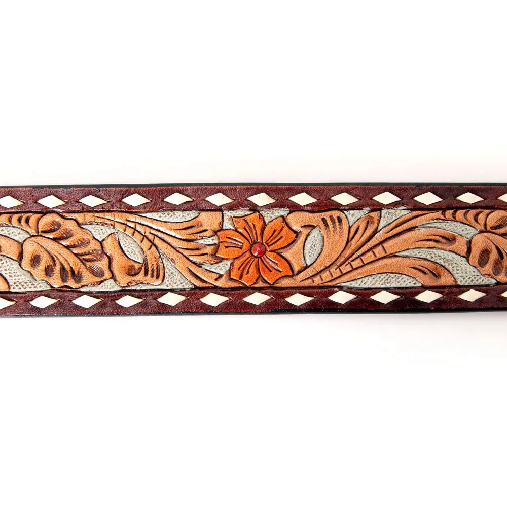 Front Range Hand Tooled Leather Belt