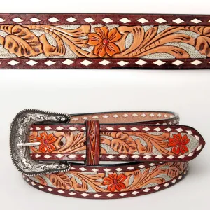 Front Range Hand Tooled Leather Belt