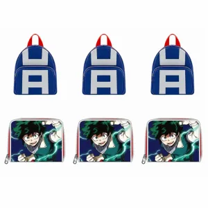 Funko BP&Wallet-My Hero Academia U.A. High School Mini Backpack & Deku Wallet Asst w/ Display Tray