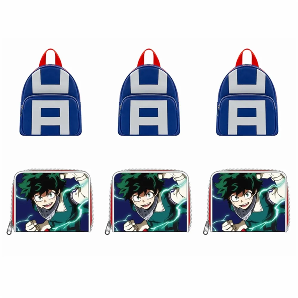 Funko BP&Wallet-My Hero Academia U.A. High School Mini Backpack & Deku Wallet Asst w/ Display Tray