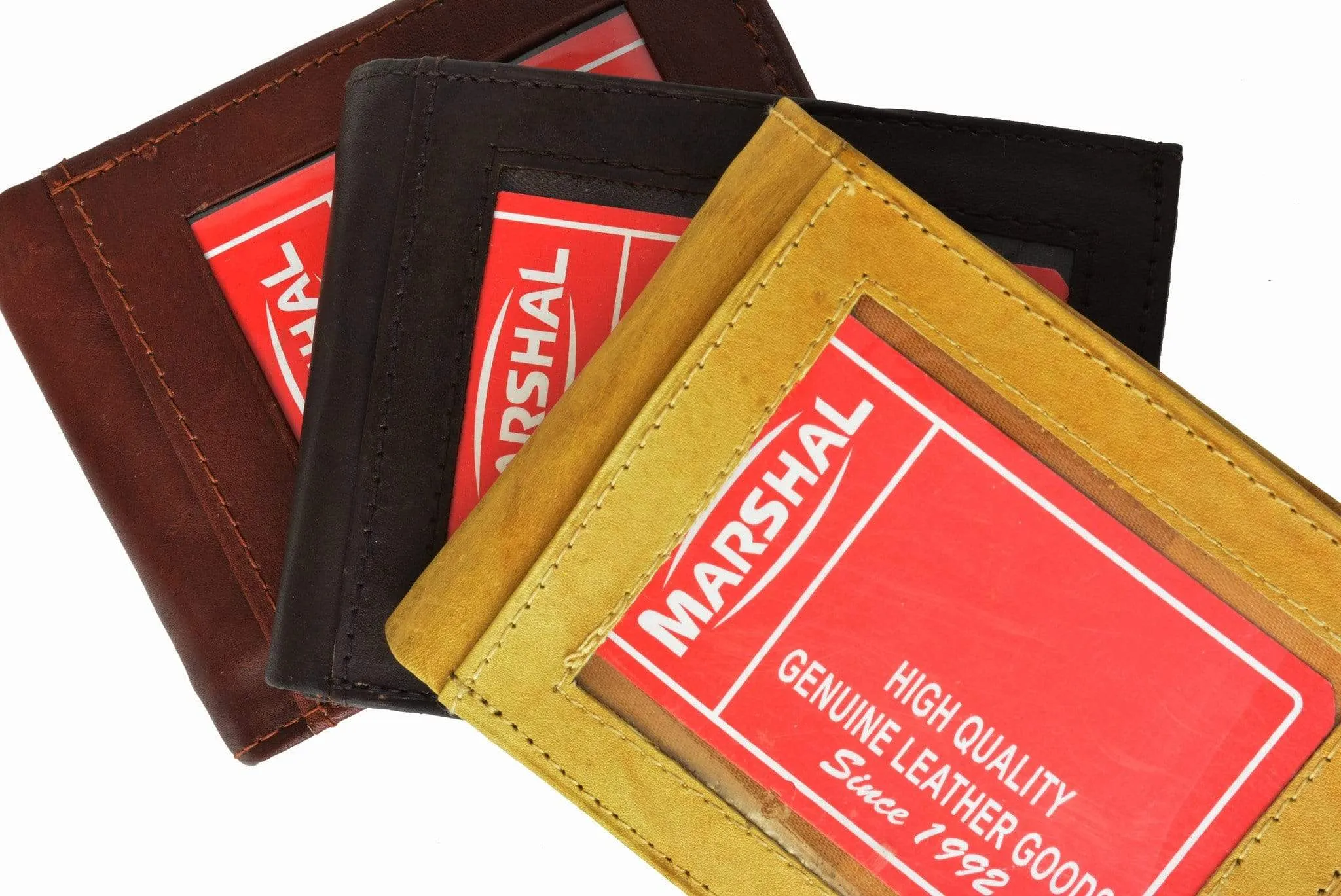 Genuine Cowhide Leather Bifold Mens Wallet with Middle Flap and Coin Pouch 1786 CF