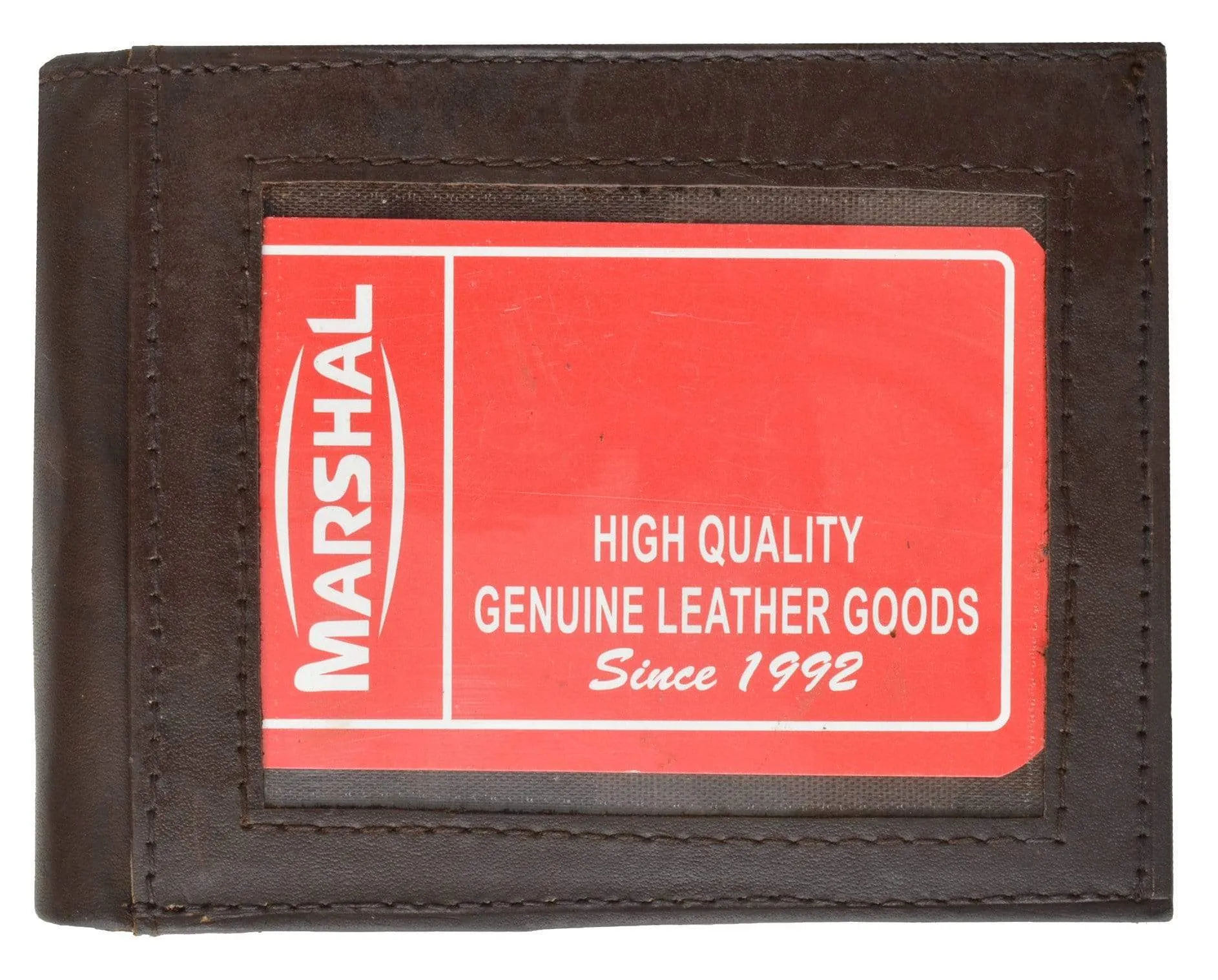 Genuine Cowhide Leather Bifold Mens Wallet with Middle Flap and Coin Pouch 1786 CF