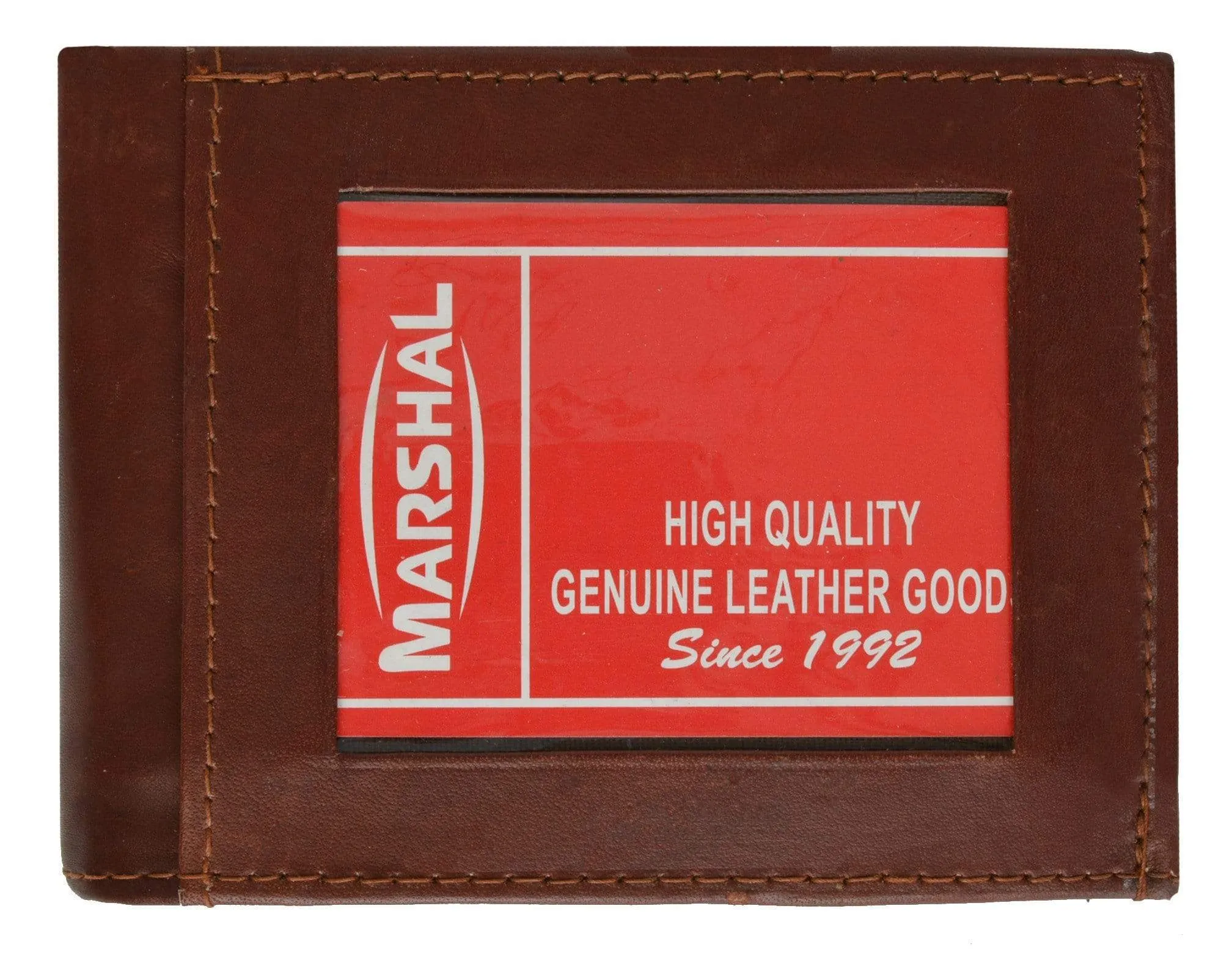 Genuine Cowhide Leather Bifold Mens Wallet with Middle Flap and Coin Pouch 1786 CF