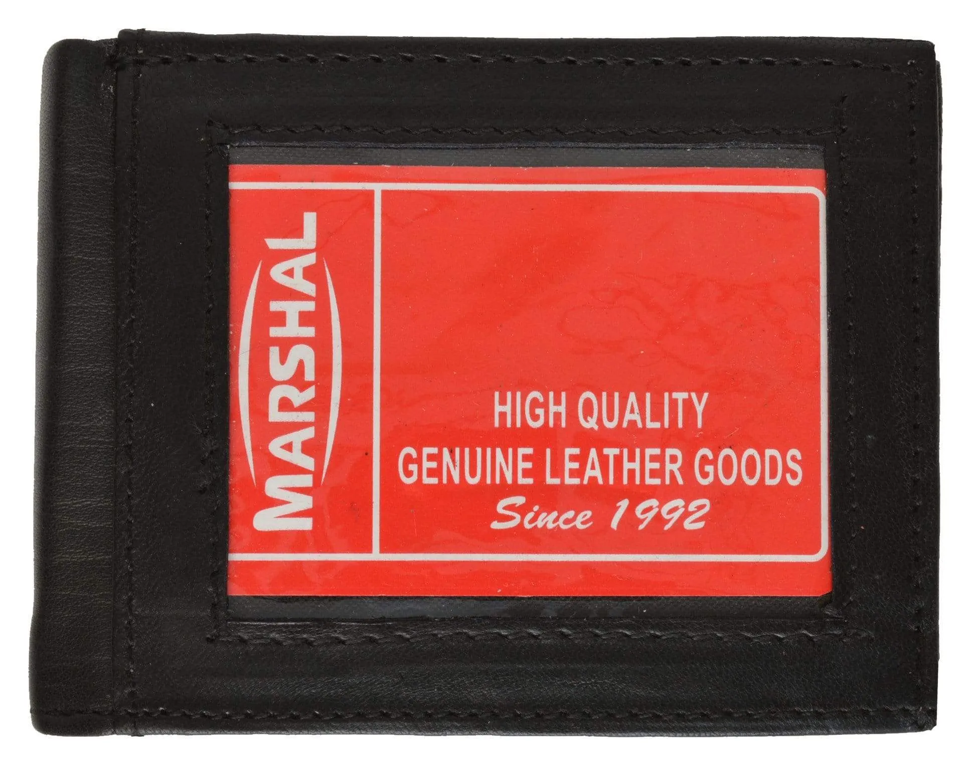 Genuine Cowhide Leather Bifold Mens Wallet with Middle Flap and Coin Pouch 1786 CF